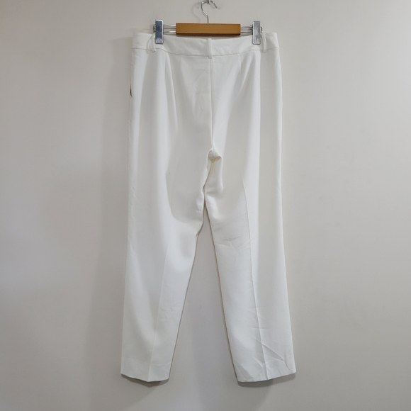St. John collection Emma white pleated trousers pants 8 - Picture 2 of 6